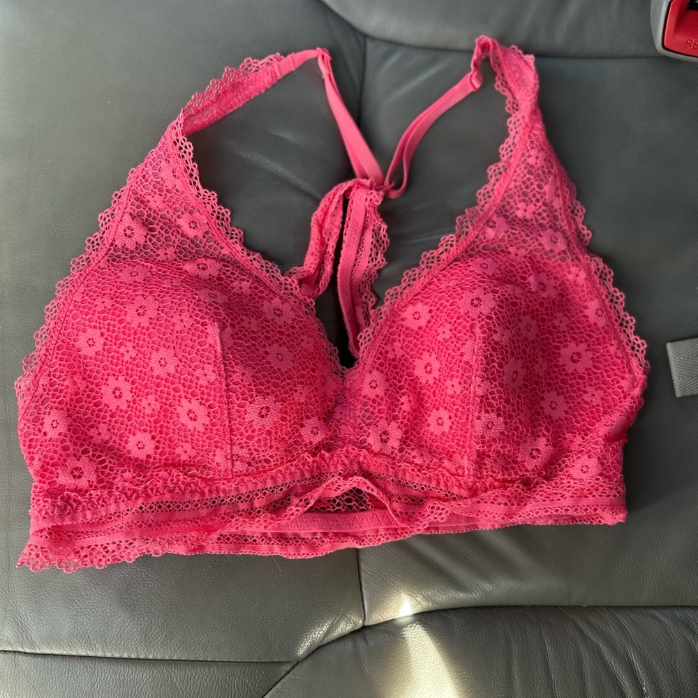 Victoria’s Secret pink lace bralette